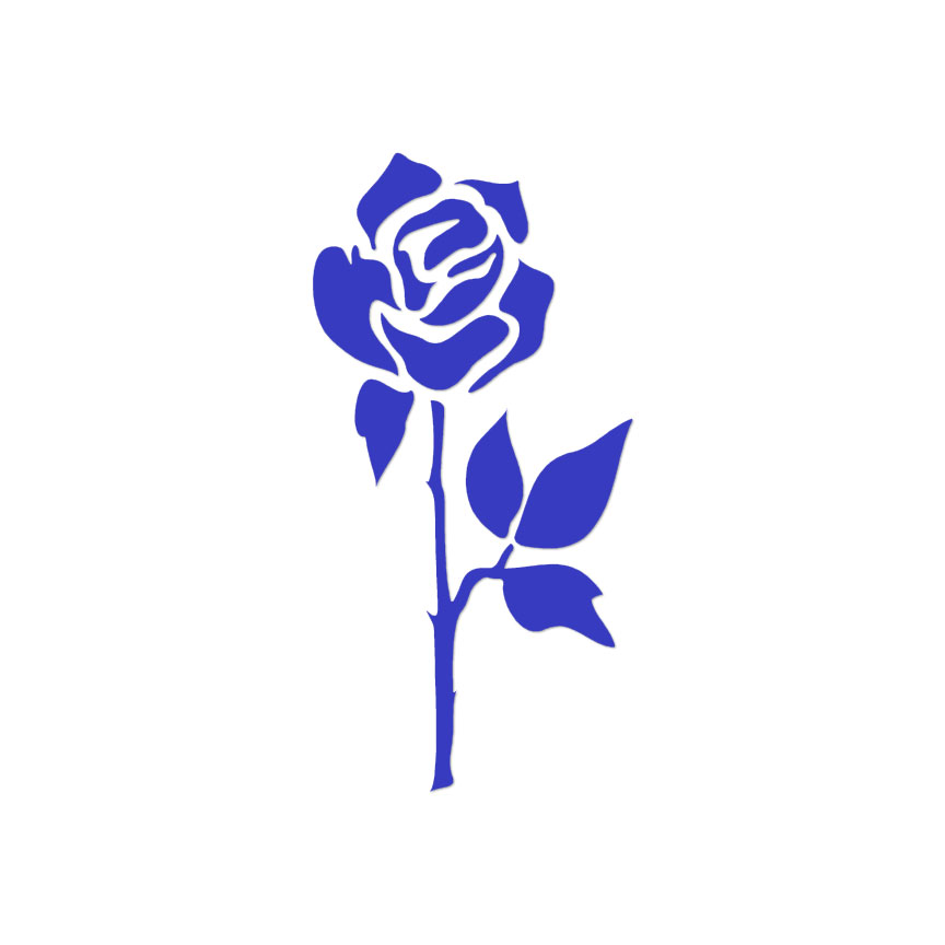 ローズページ Tribal Rose Flower - Vinyl Decal Sticker - Multiple Color & Sizes